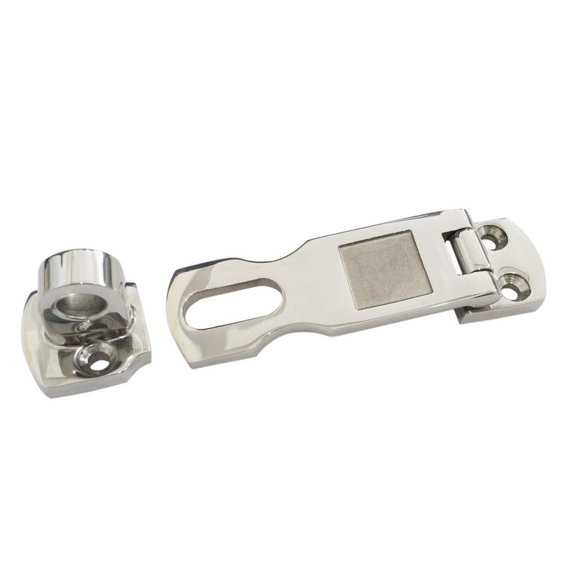 Keehui Two Pieces of Marine Grade 316 Stainless Steel Heavy Duty Door Hasps with Turning Padlock Eye Mount - Image 4